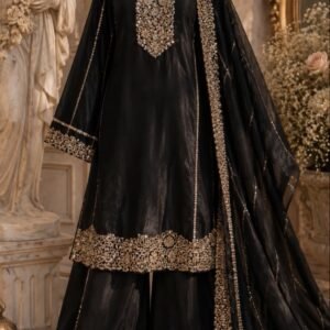 Black Sharara Set